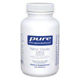Pure Encapsulations Óxido Nítrico Ultra: botella vertiendo para apoyo diario al flujo sanguíneo.