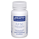 Botella de Pure Encapsulations P5P 50 con cápsulas para apoyar metabolismo de energía
