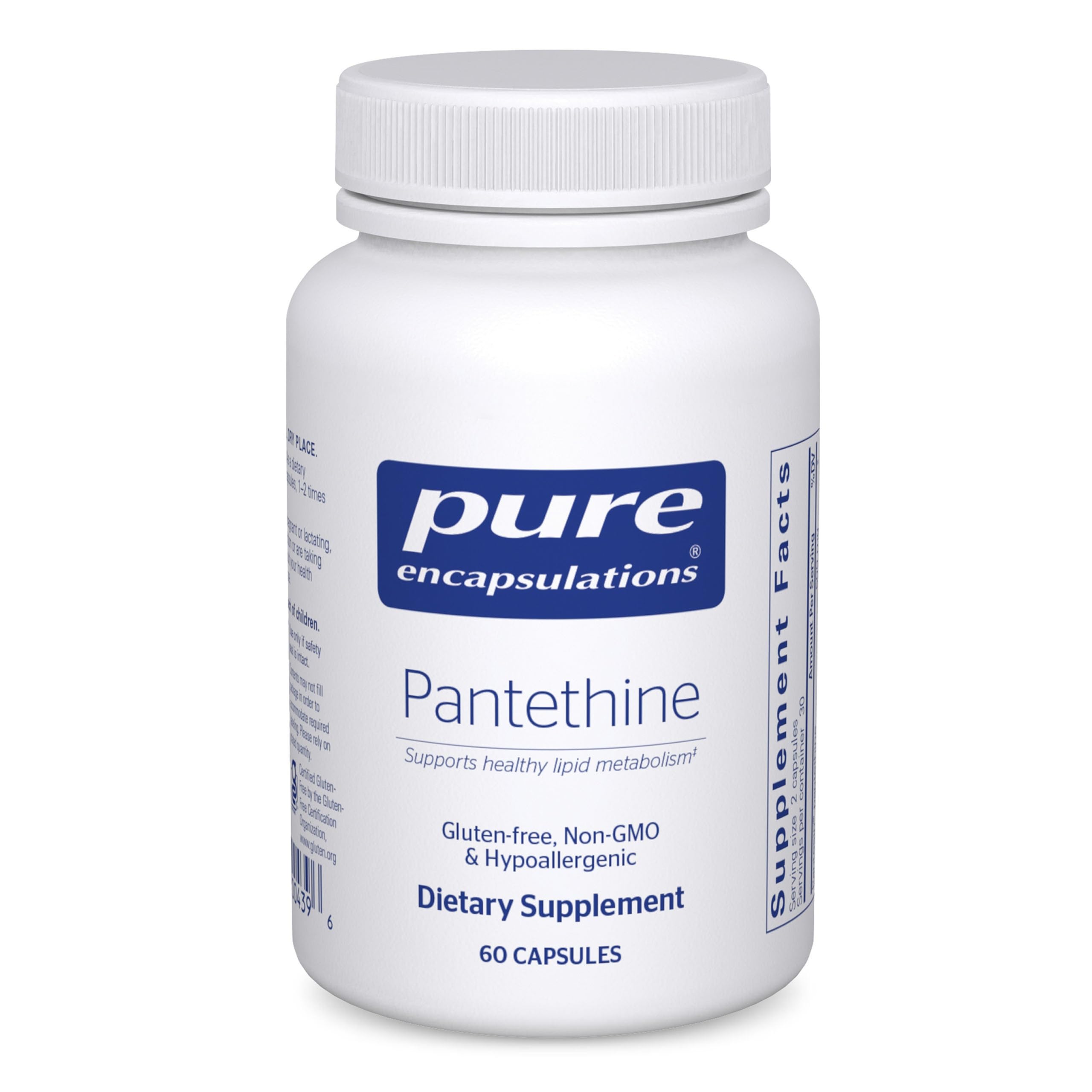 Pure Encapsulations Pantethine cápsulas para apoyo del metabolismo de lípidos
