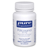 Pure Encapsulations Policosanol 20 mg en bote, apoyo potencial al metabolismo lipídico.