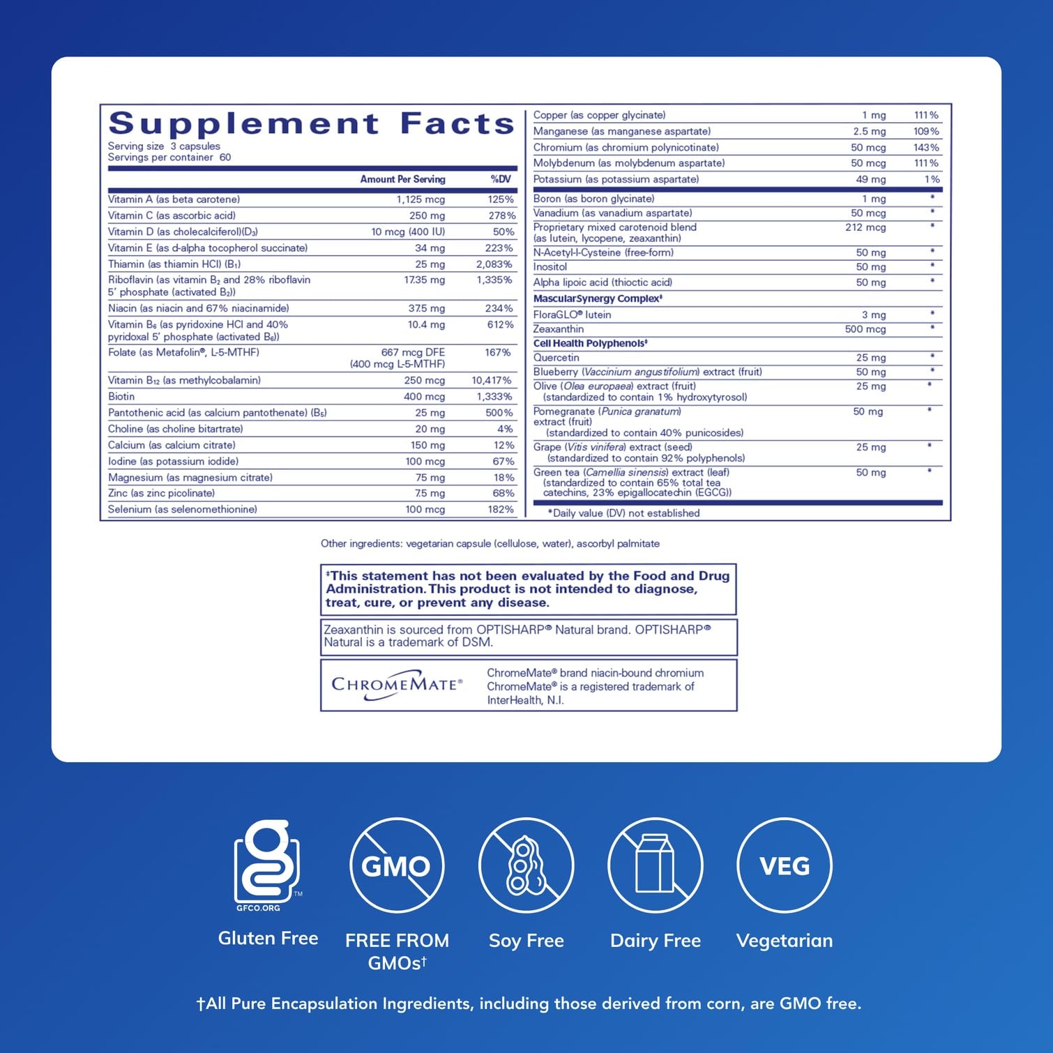 Cápsulas de Polyphenol Nutrients listas para tomar, con beneficios potenciales para la nutrición diaria.