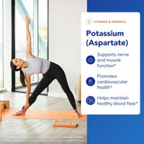 Pure Encapsulations potasio aspartato, etiqueta clara con información de uso