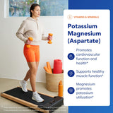 Cápsulas de Pure Encapsulations Potasio-Magnésio, favorecen contracción muscular saludable.