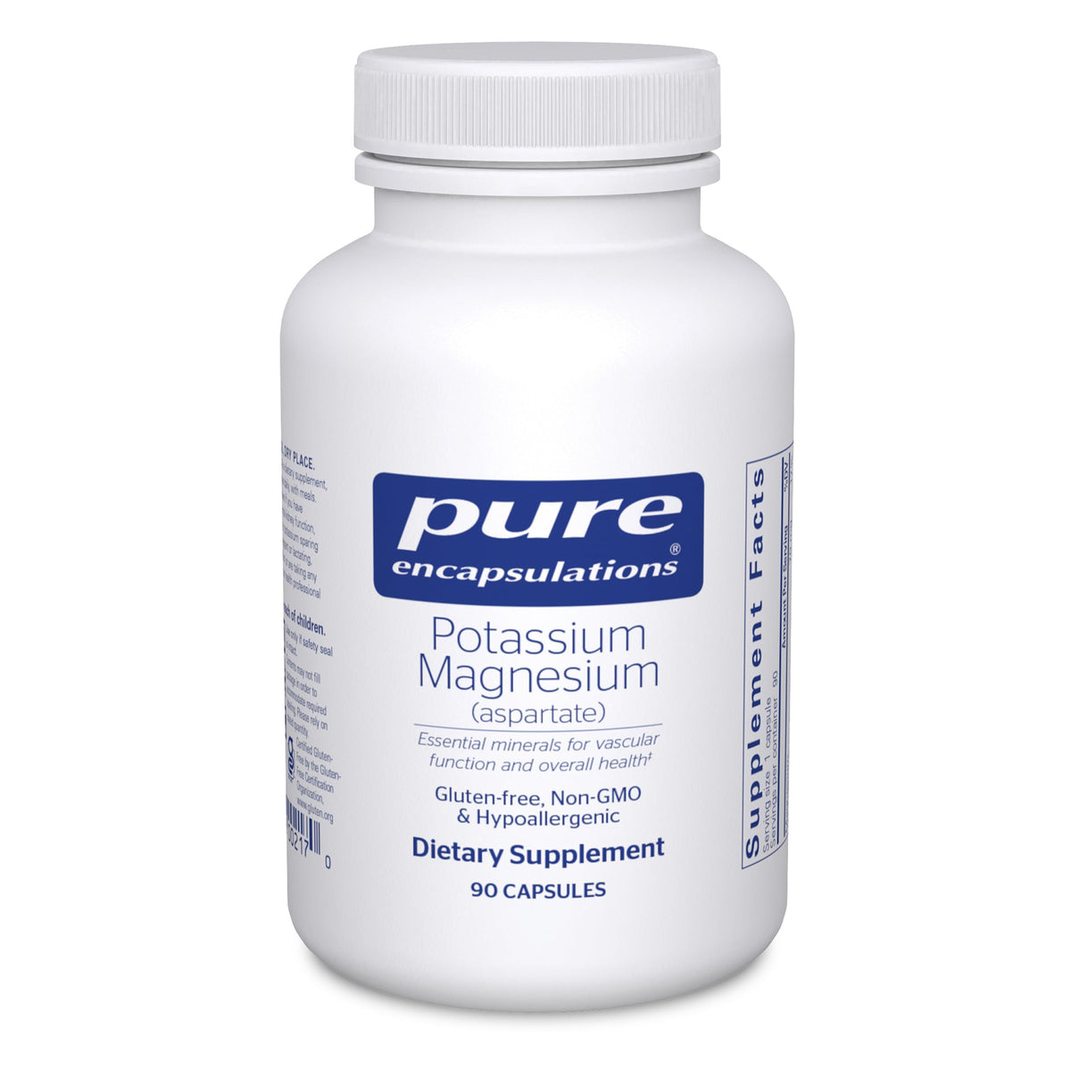 Pure Encapsulations Potasio Magnesio Aspartato: cápsulas para uso diario que apoyan funciones cardíacas y musculares