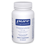 Pure Encapsulations Pregnenolona 10 mg en botella, apoyo a la memoria diaria.