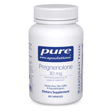 Pure Encapsulations Pregnenolona 30 mg en botella, apoyo hormonal suave y claridad mental.