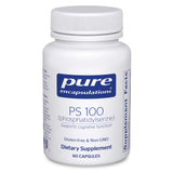 Pure Encapsulations PS100, botella de cápsulas, apoyo potencial a la claridad mental y la memoria.