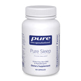 Pure Sleep de Pure Encapsulations, botella de cápsulas, soporte para relajación nocturna