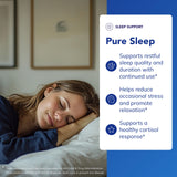 Pure Sleep – etiqueta clara, producto sin melatonina para una noche relajada