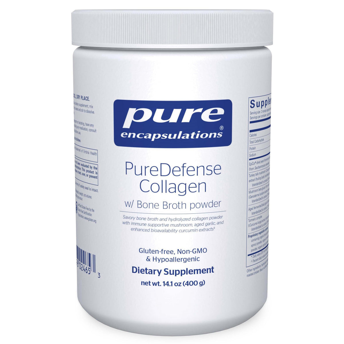 Pure Encapsulations PureDefense Colágeno Caldo de Hueso: sabor reconfortante y apoyo al bienestar diario