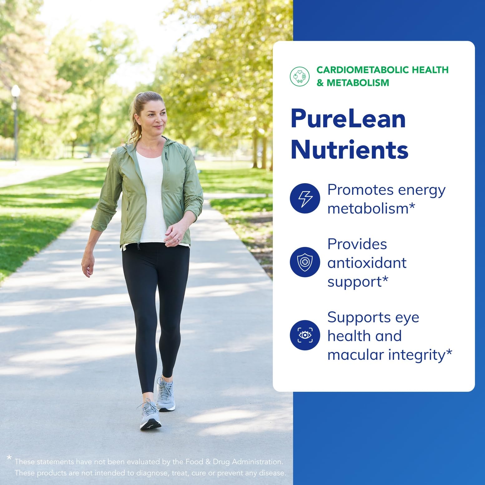 Etiqueta frontal de PureLean Nutrients con información