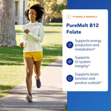 Etiqueta frontal de PureMelt B12 Folate, presentación del producto