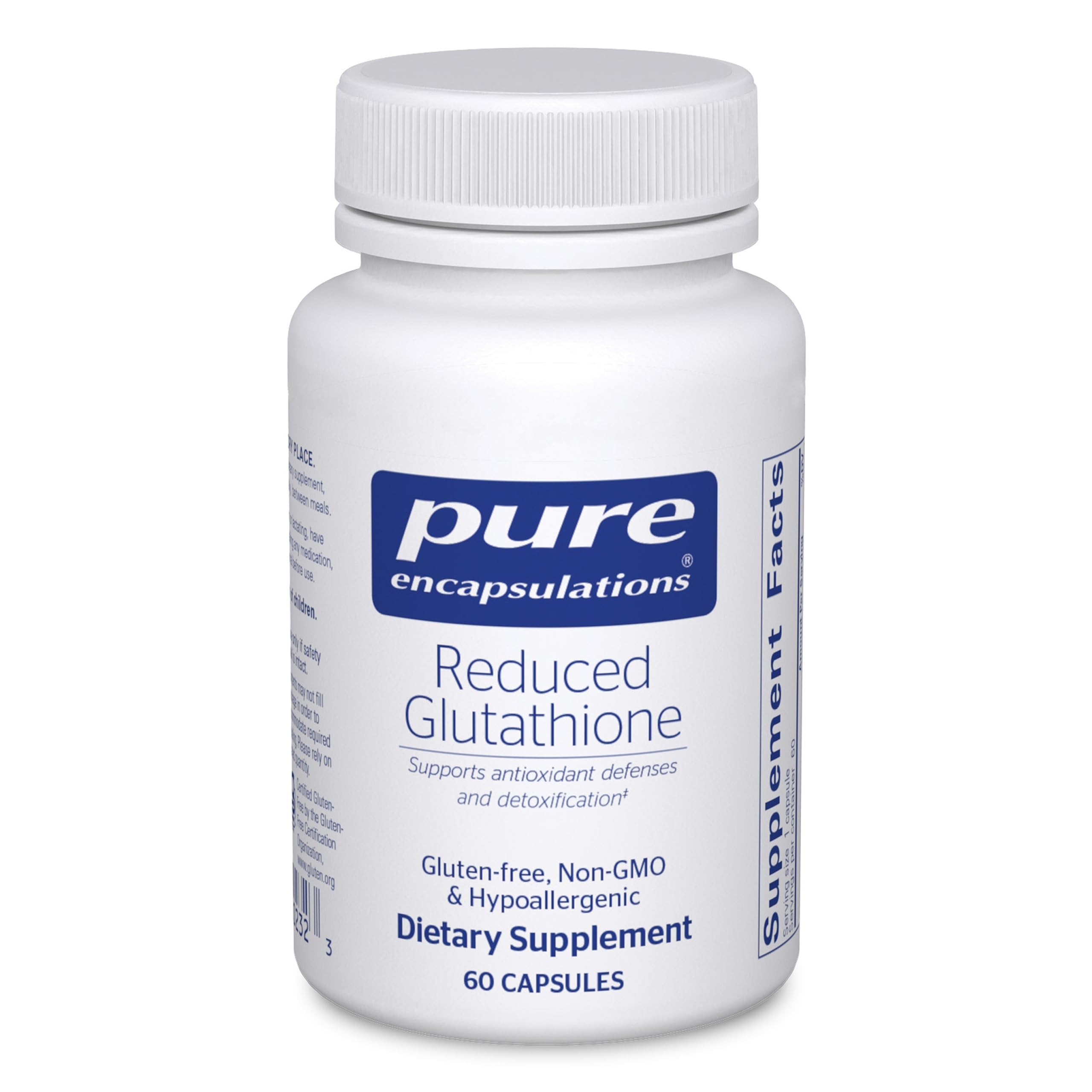 Pure Encapsulations Glutatión reducido botella, ideal para uso diario