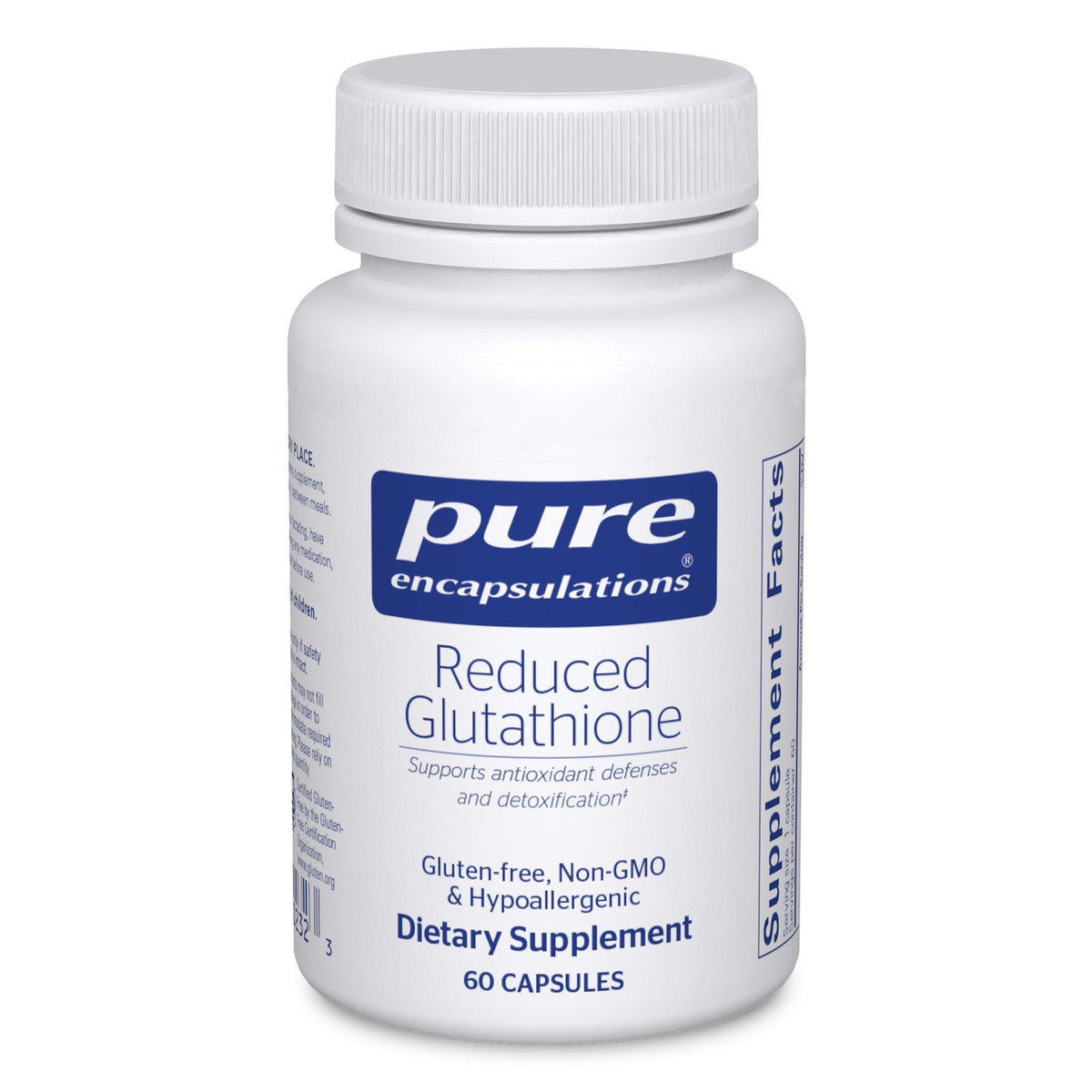 Pure Encapsulations Glutatión reducido botella, ideal para uso diario