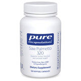 Pure Encapsulations Saw Palmetto 320 en botella de cápsulas blandas para uso diario.