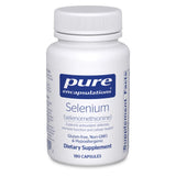 Botella de Pure Encapsulations Selenium con 180 cápsulas para uso diario.
