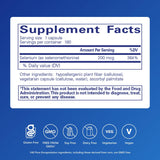 Etiqueta frontal de Pure Encapsulations Selenium, suplemento vegano y sin gluten.