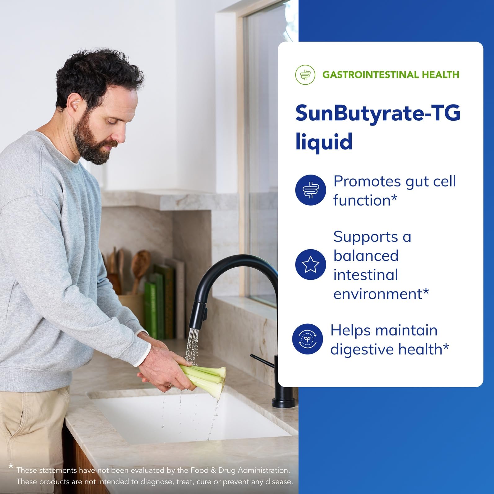 Pure Encapsulations SunButyrate-TG líquido, sabor arándano vainilla facilita el consumo diario.