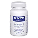 Pure Encapsulations Synergy K, botella de 120 cápsulas, soporte óseo y vascular