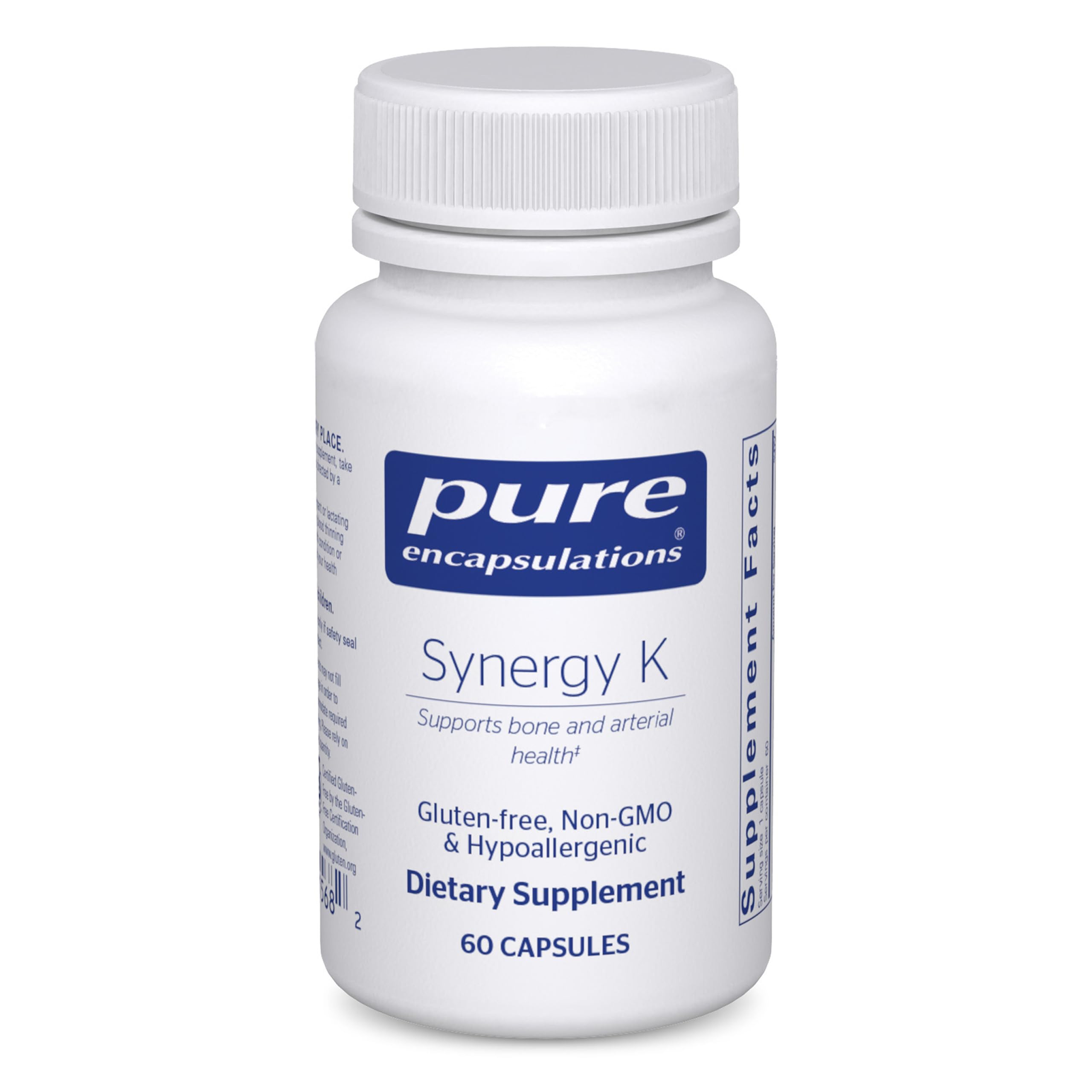 Synergy K de Pure Encapsulations verter la botella para dosis diarias