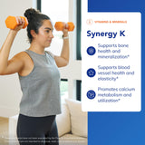 Cápsulas de Pure Encapsulations Synergy K para ingesta diaria y absorción de calcio