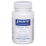 Pure Encapsulations te verde descafeinado en botella, apoyo antioxidante para la salud diaria.