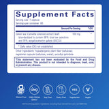 Etiqueta de Pure Encapsulations con té verde sin cafeína y concentración
