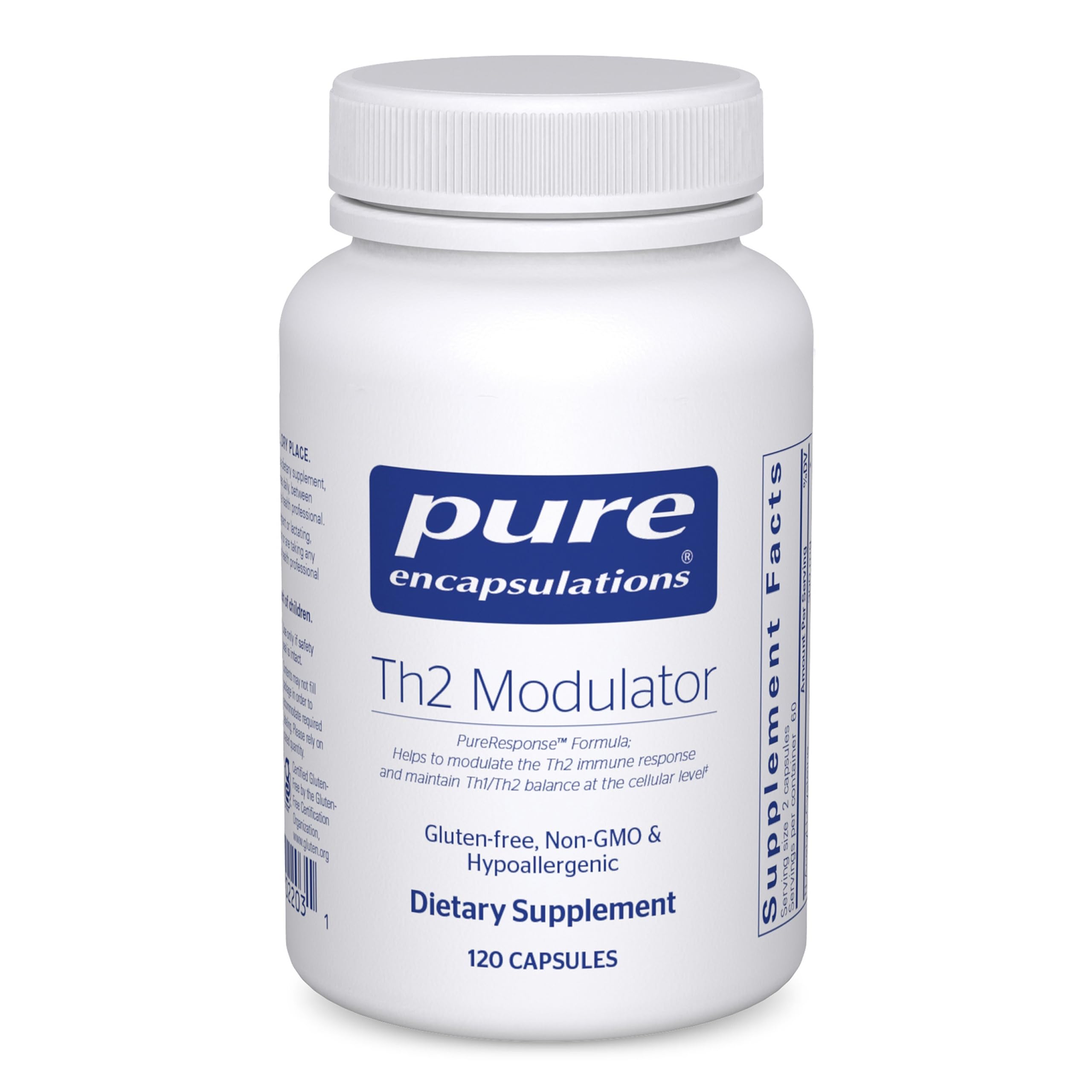 Pure Encapsulations Th2 Modulator, botella frontal, para apoyar el equilibrio inmune diario.