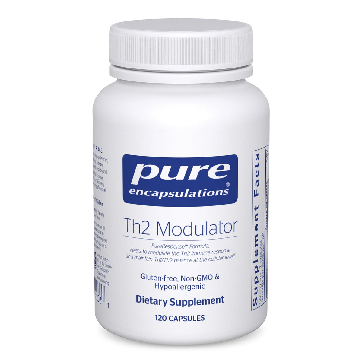 Pure Encapsulations Th2 Modulator, botella frontal, para apoyar el equilibrio inmune diario.