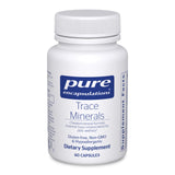 Pure Encapsulations Trace Minerals: botella de cápsulas para apoyo metabólico diario.