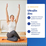 Pure Encapsulations UltraZin Zinc: bote práctico con información de pureza.