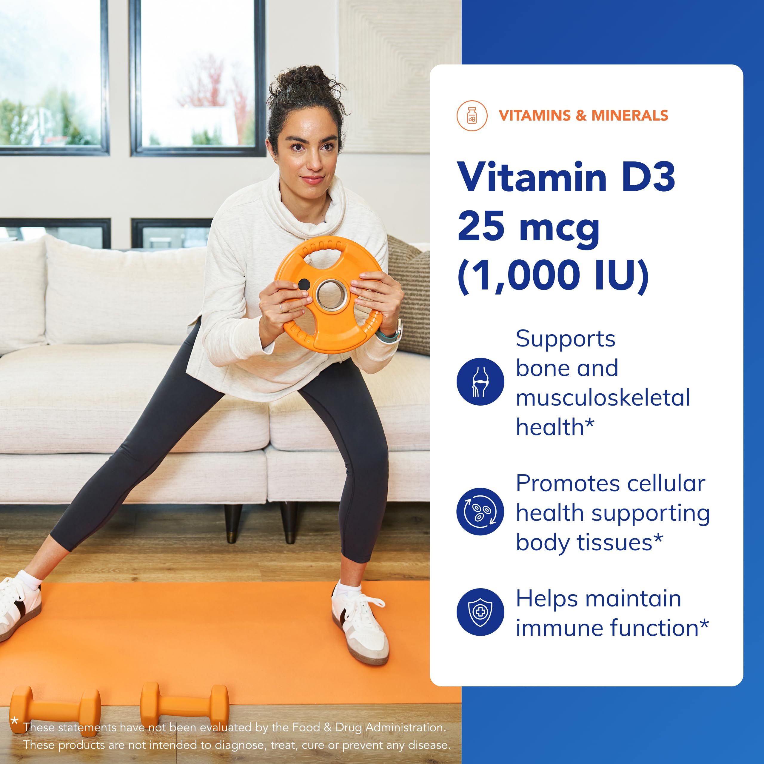 Etiqueta de Pure Encapsulations Vitamina D3 con dosis y uso.