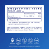 Envase de Vitamina D3 de Pure Encapsulations: 250 cápsulas para uso diario.