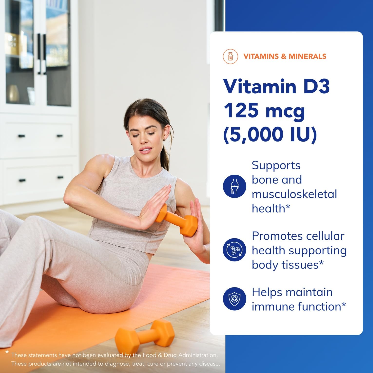 Pure Encapsulations Vitamina D3 etiqueta: información de dosis y uso seguro.