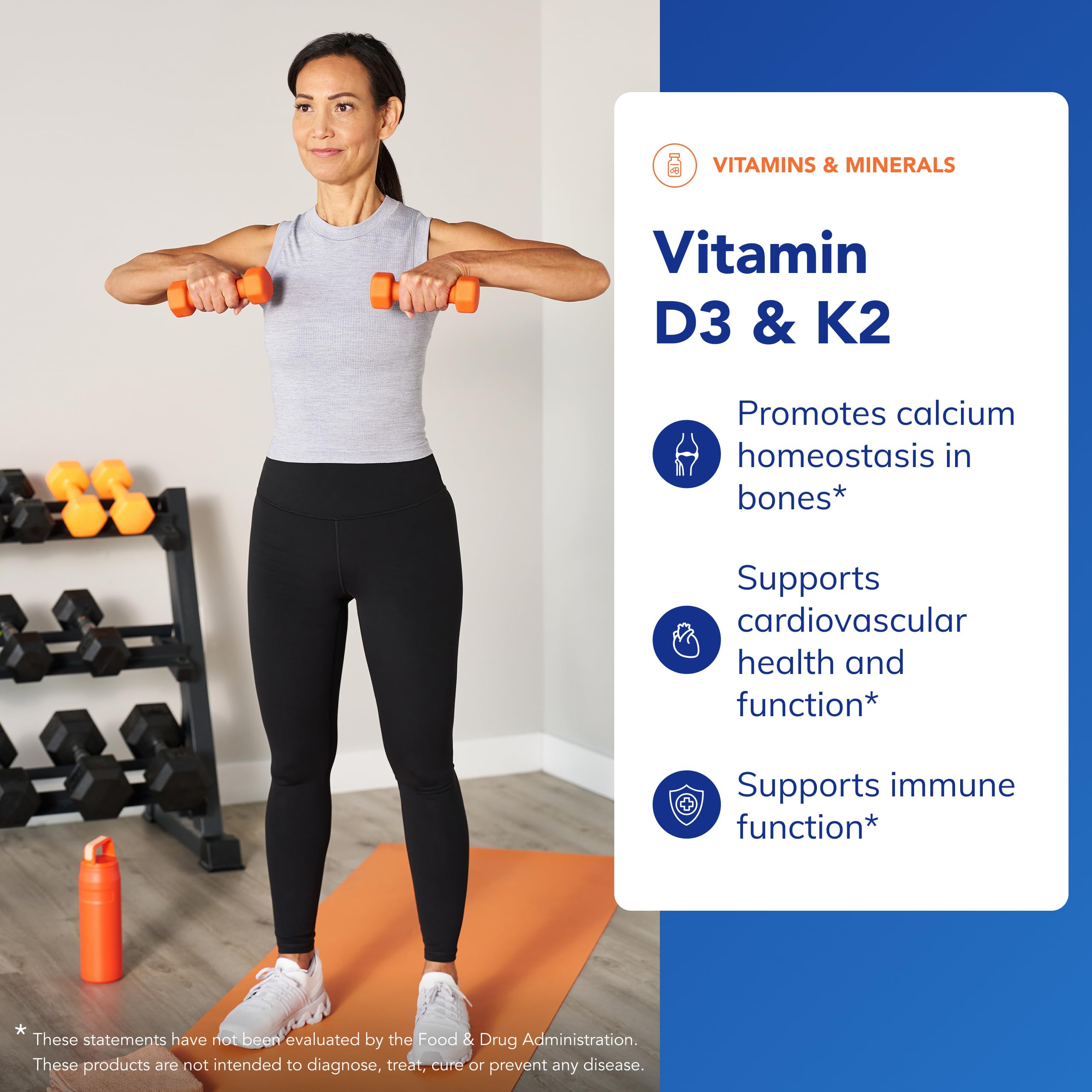 Pure Encapsulations Vitamina D3 y K2, etiqueta frontal, claridad de ingredientes