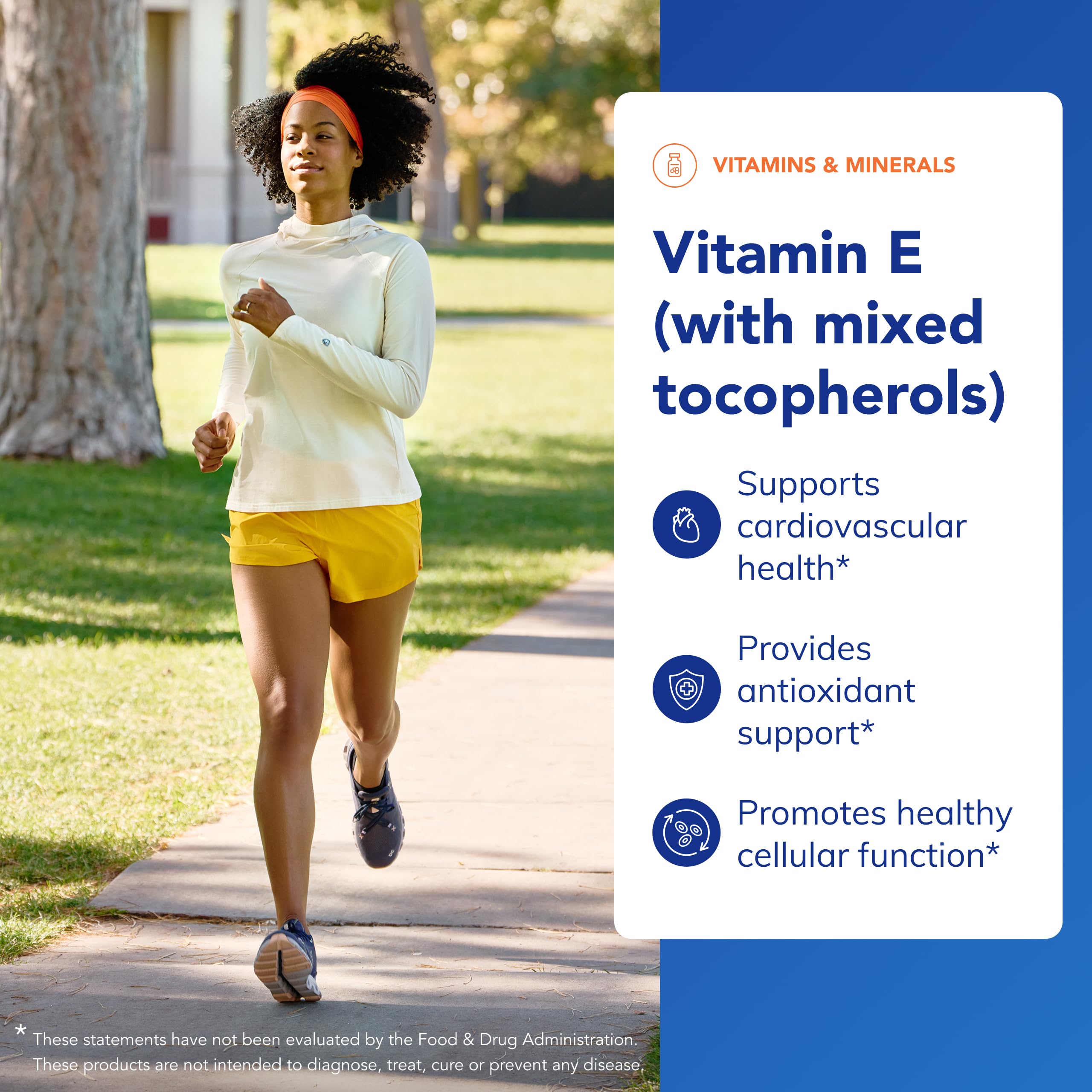Etiqueta de Pure Encapsulations Vitamina E destaca la mezcla de tocoferoles