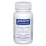 Pure Encapsulations Vitex cápsulas en botella, posible apoyo al equilibrio hormonal.
