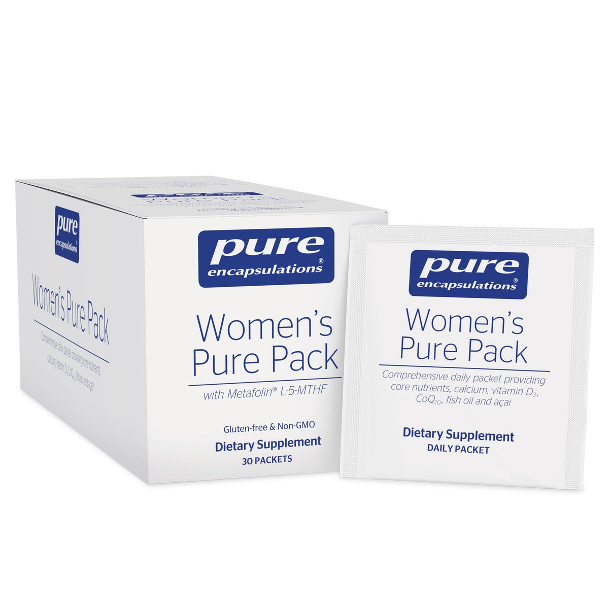 Pure Pack femenino de Pure Encapsulations en empaque diario para rutina de salud