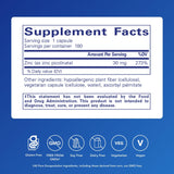 Pure Encapsulations Zinc 30 mg: cápsulas listas para consumo diario y nutrición.