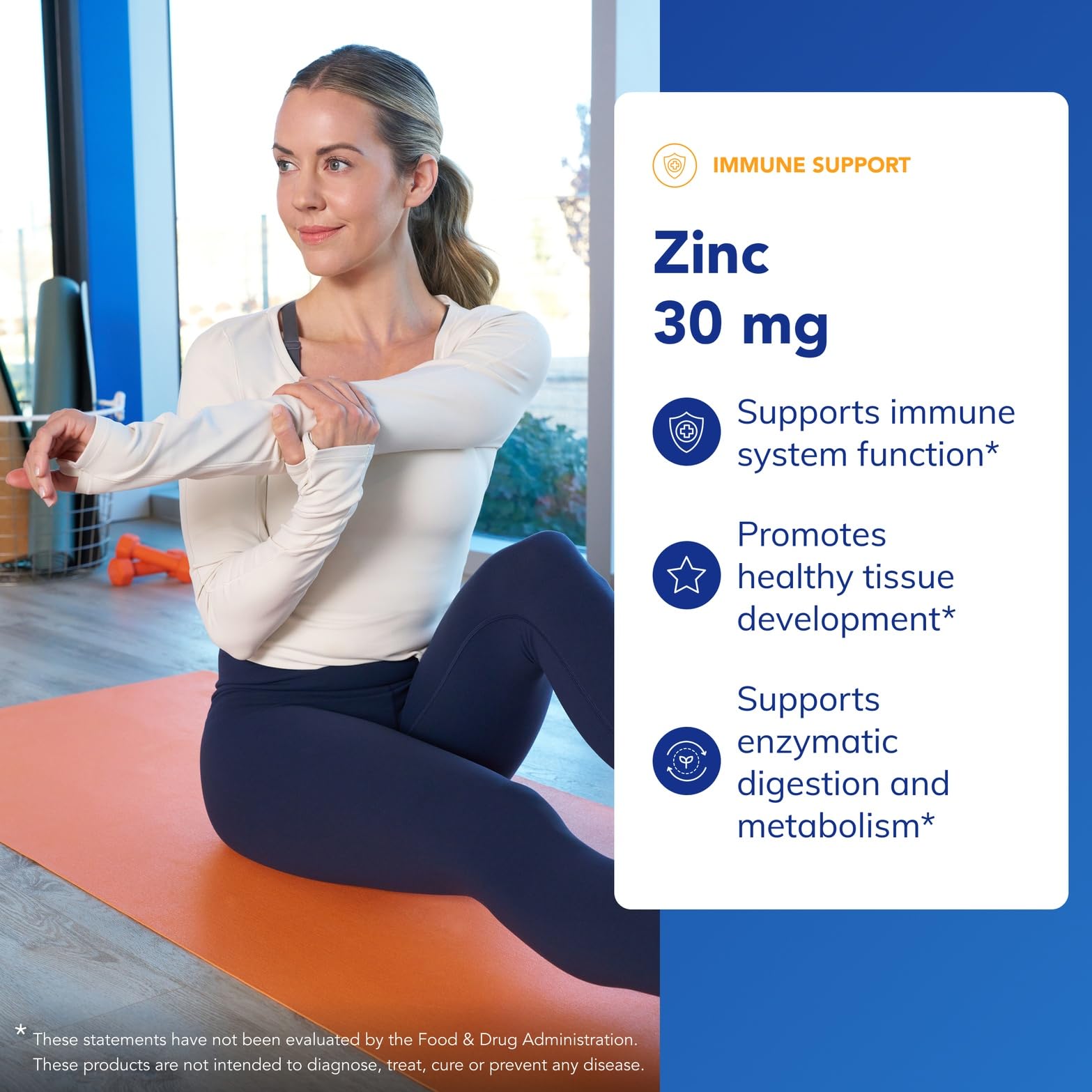 Pure Encapsulations Zinc 30 mg: etiqueta frontal destaca zinc picolinato para absorción.