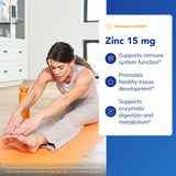 Pure Encapsulations Zinc 15 mg: apoyo para sistema inmunitario y funciones cognitivas posibles.