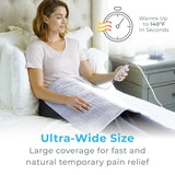 Pure Enrichment PureRelief talla 20x24 para cobertura amplia de espalda y hombros