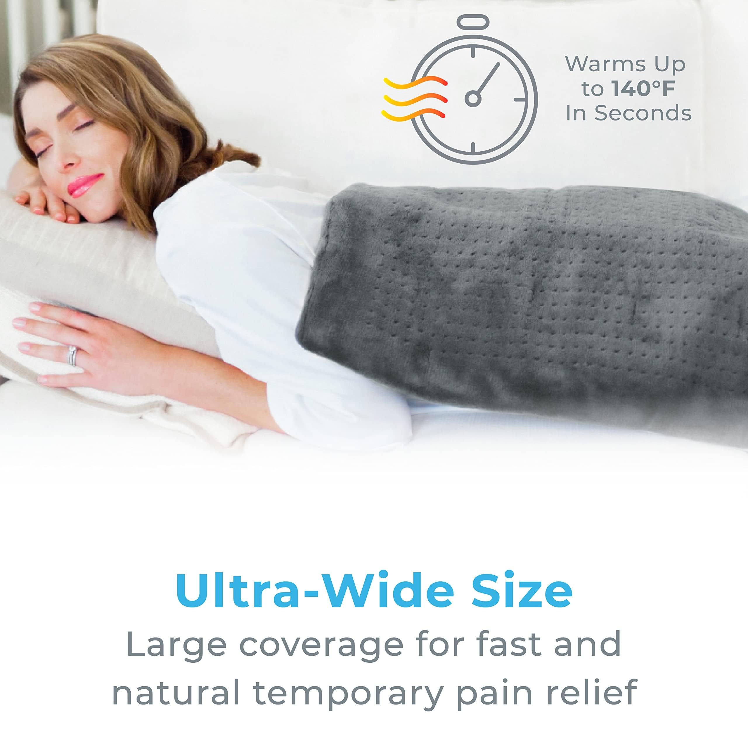PureRelief con tecnologia InstaHeat ofrece calor inmediato para alivio rápido.