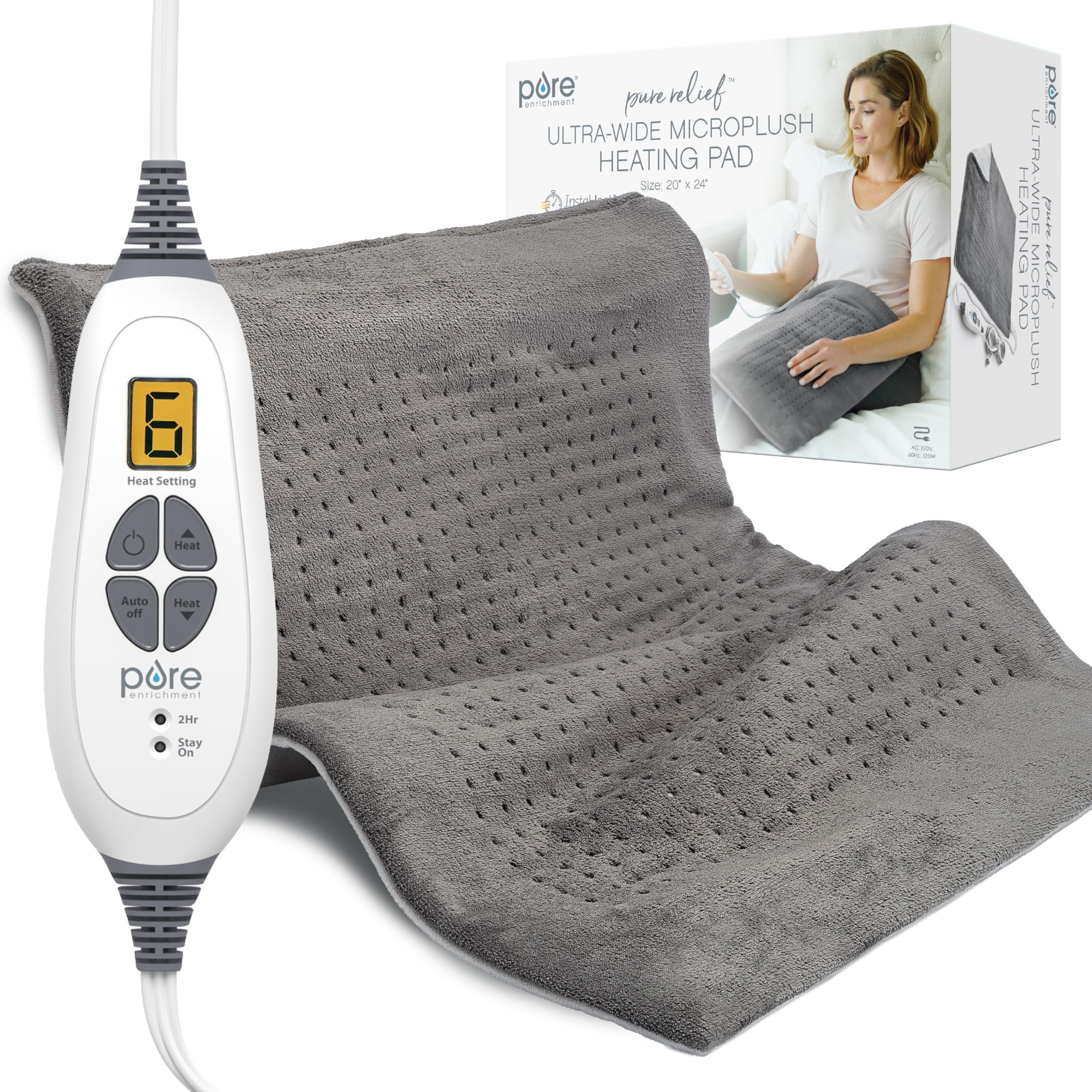 Pure Enrichment PureRelief Ultra-Wide cubre espalda y hombros para mayor comodidad.