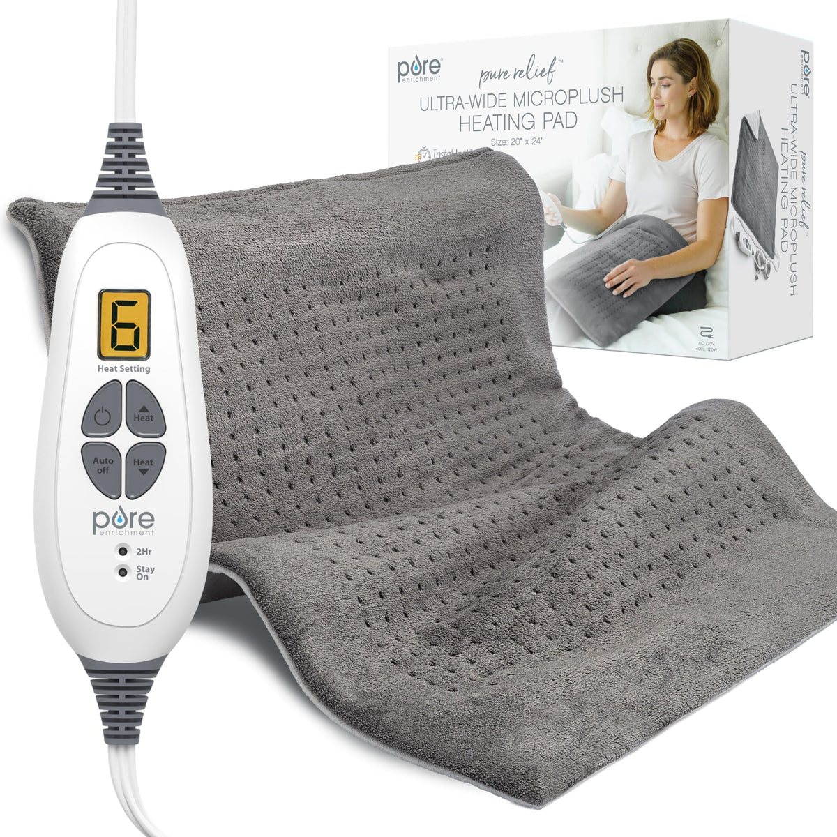 Pure Enrichment PureRelief Ultra-Wide cubre espalda y hombros para mayor comodidad.