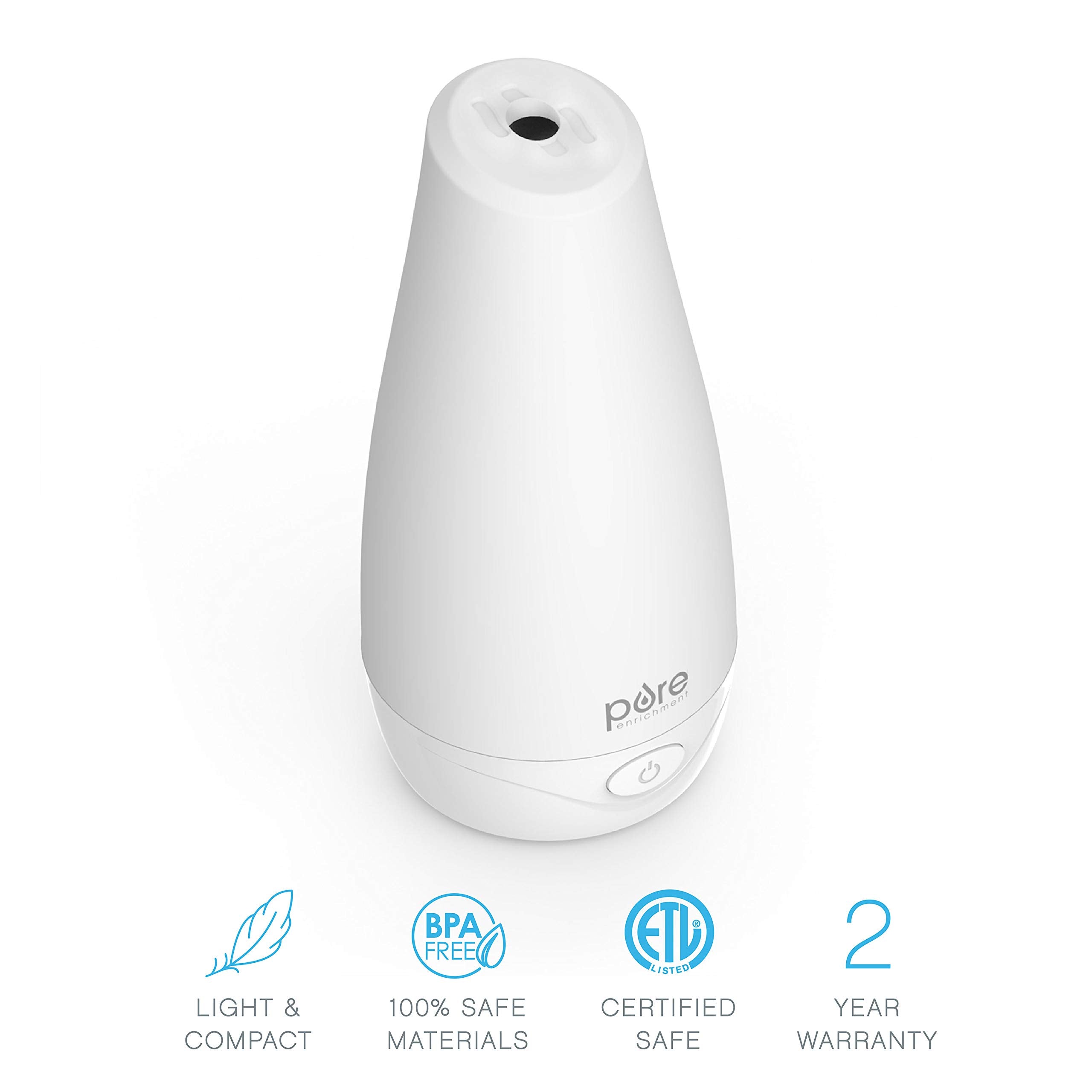 Pure Enrichment PureSpa: iluminación ambiental de colores opcional para ambiente relajante.