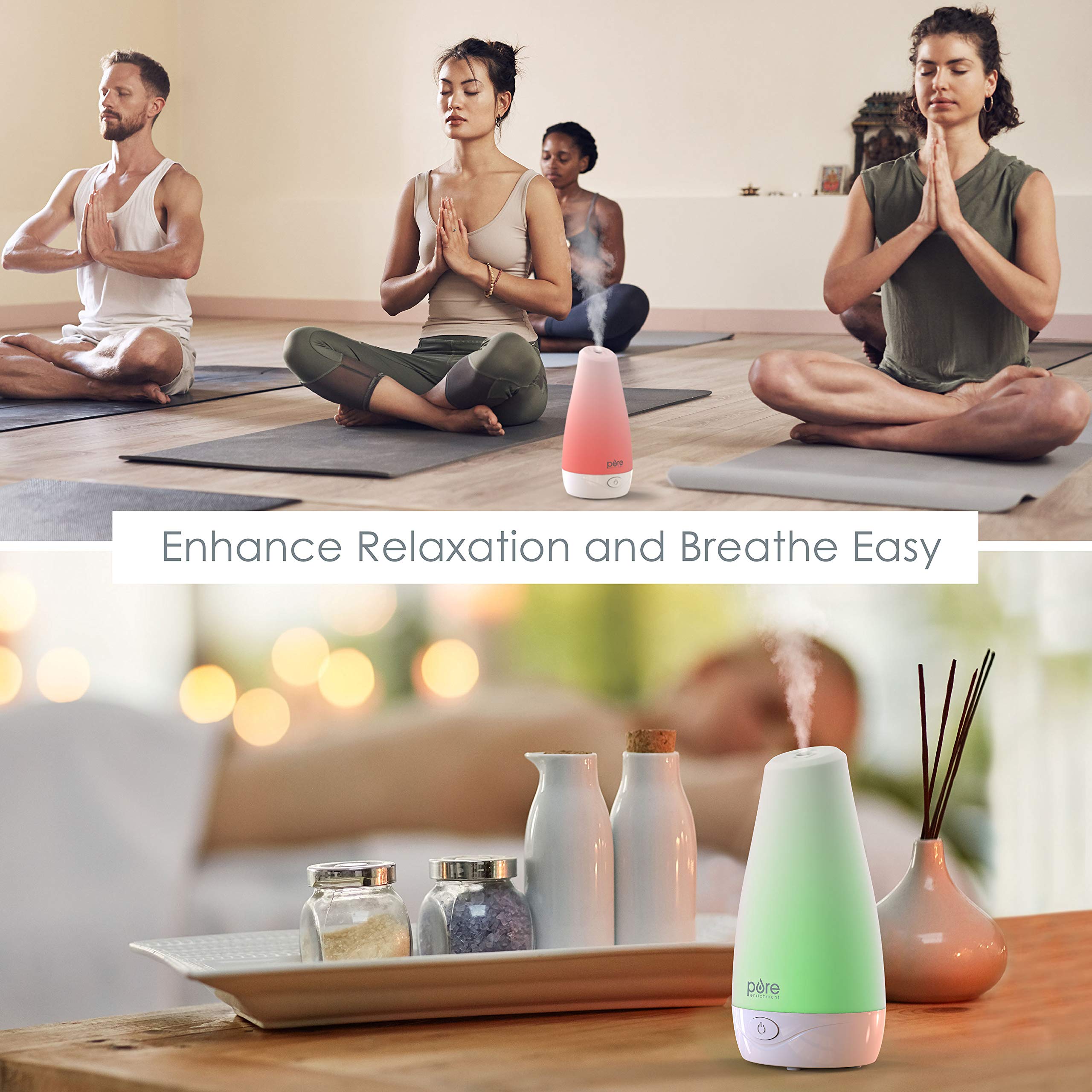 Pure Enrichment PureSpa: operación ultrasónica suave en cualquier habitación.