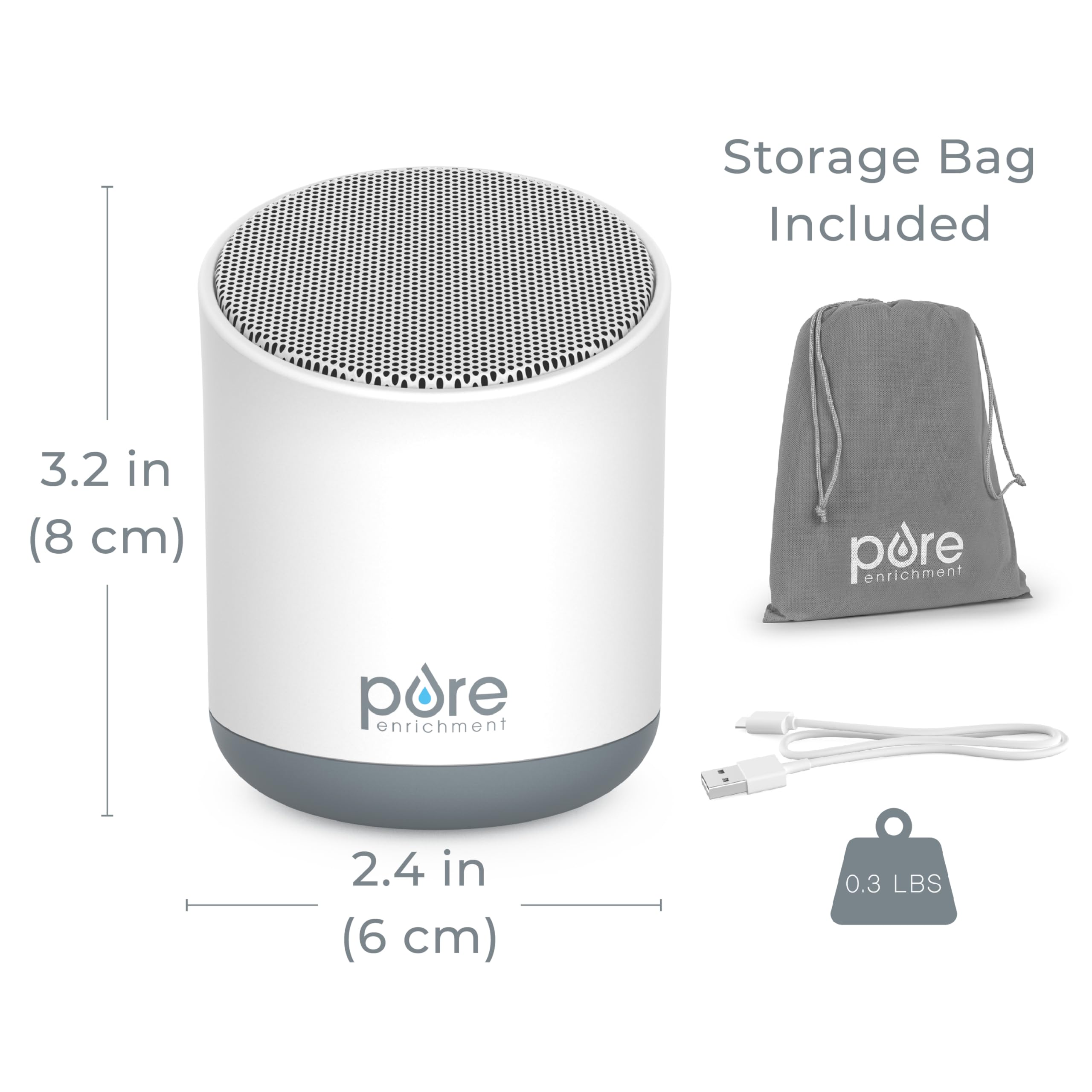 Pure Enrichment Wave Mini: temporizador de 10/30/60 minutos para uso flexible.