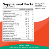 EnergyPlus de Pure Essence Labs: spirulina en la fórmula aporta proteína y energía.
