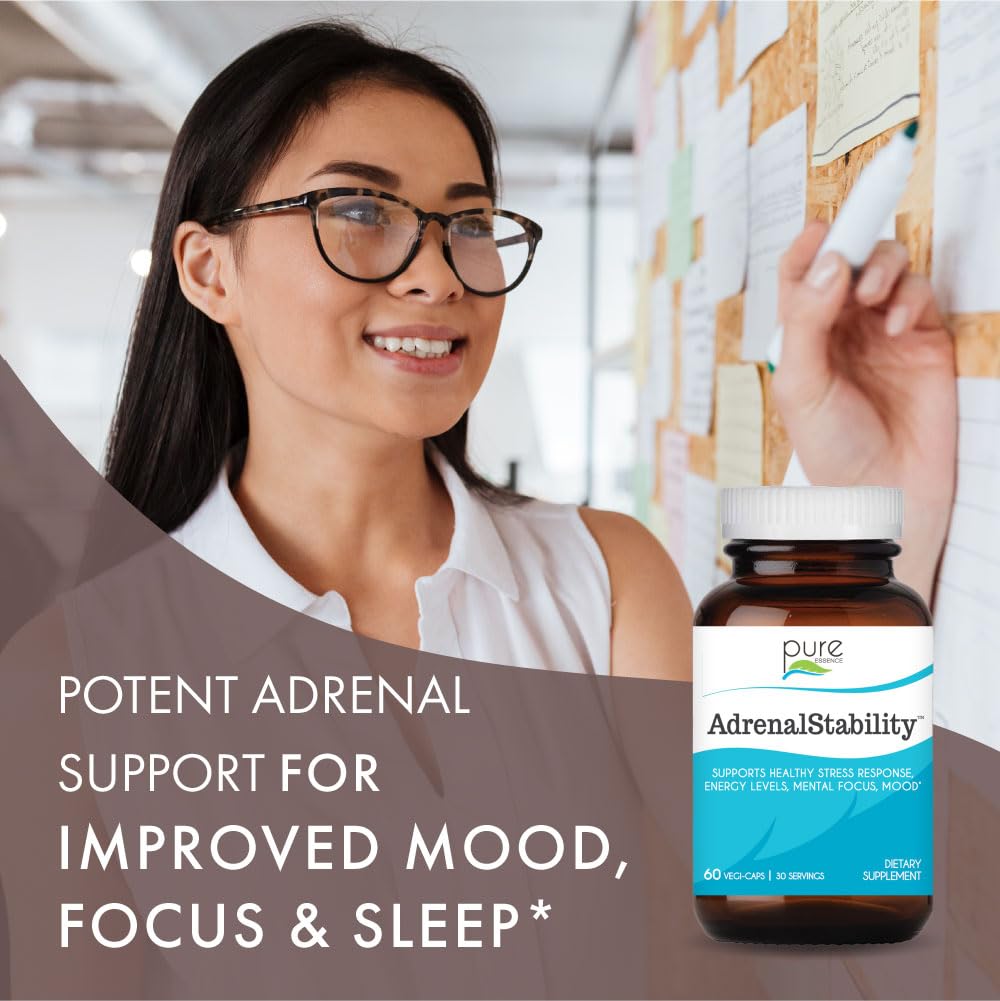 Adrenal Stability, modo de uso diario, apoyo al equilibrio hormonal suave.